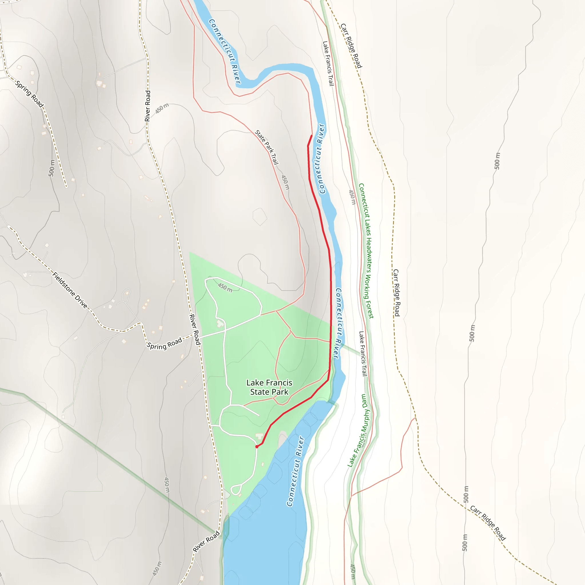 Walk along Connecticut River from River Road mobile static map