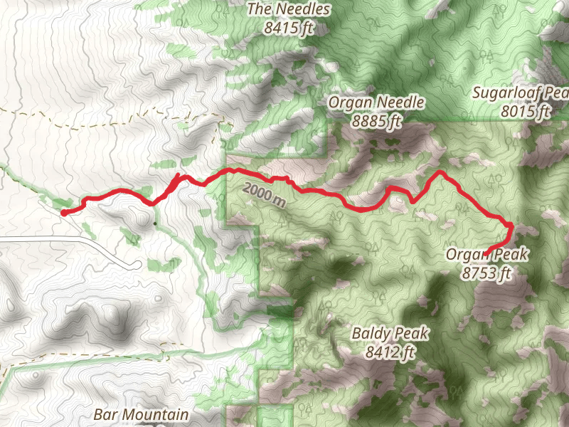 Fillmore and Organ Peak Trail