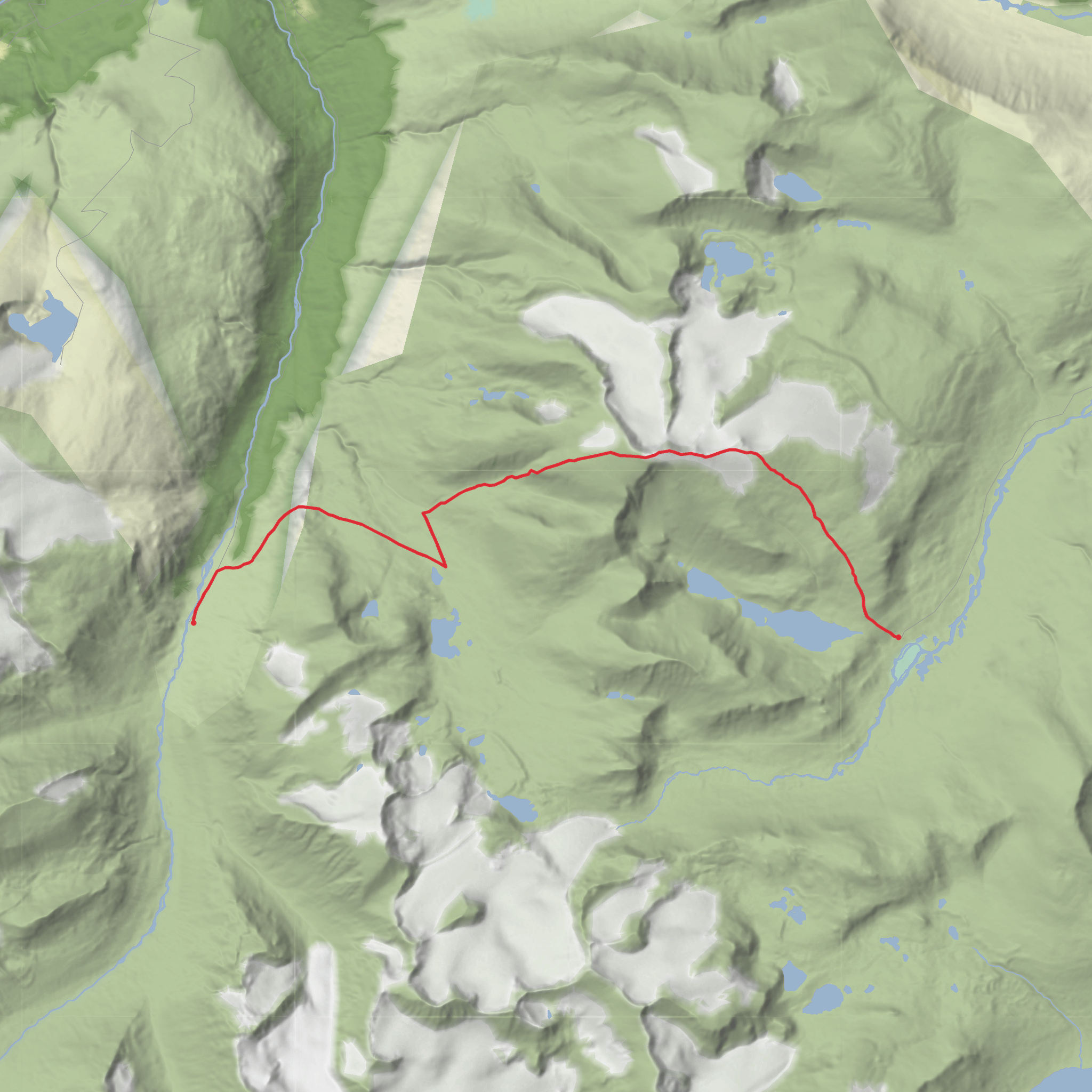 Spiterstulen - Glittertinden - Glitterheim mobile static map