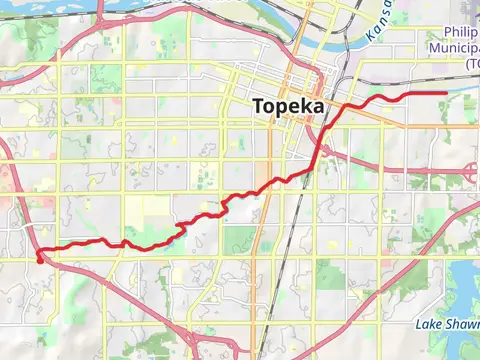 Walk along Shunganuga Creek from Southwest 29th Street
