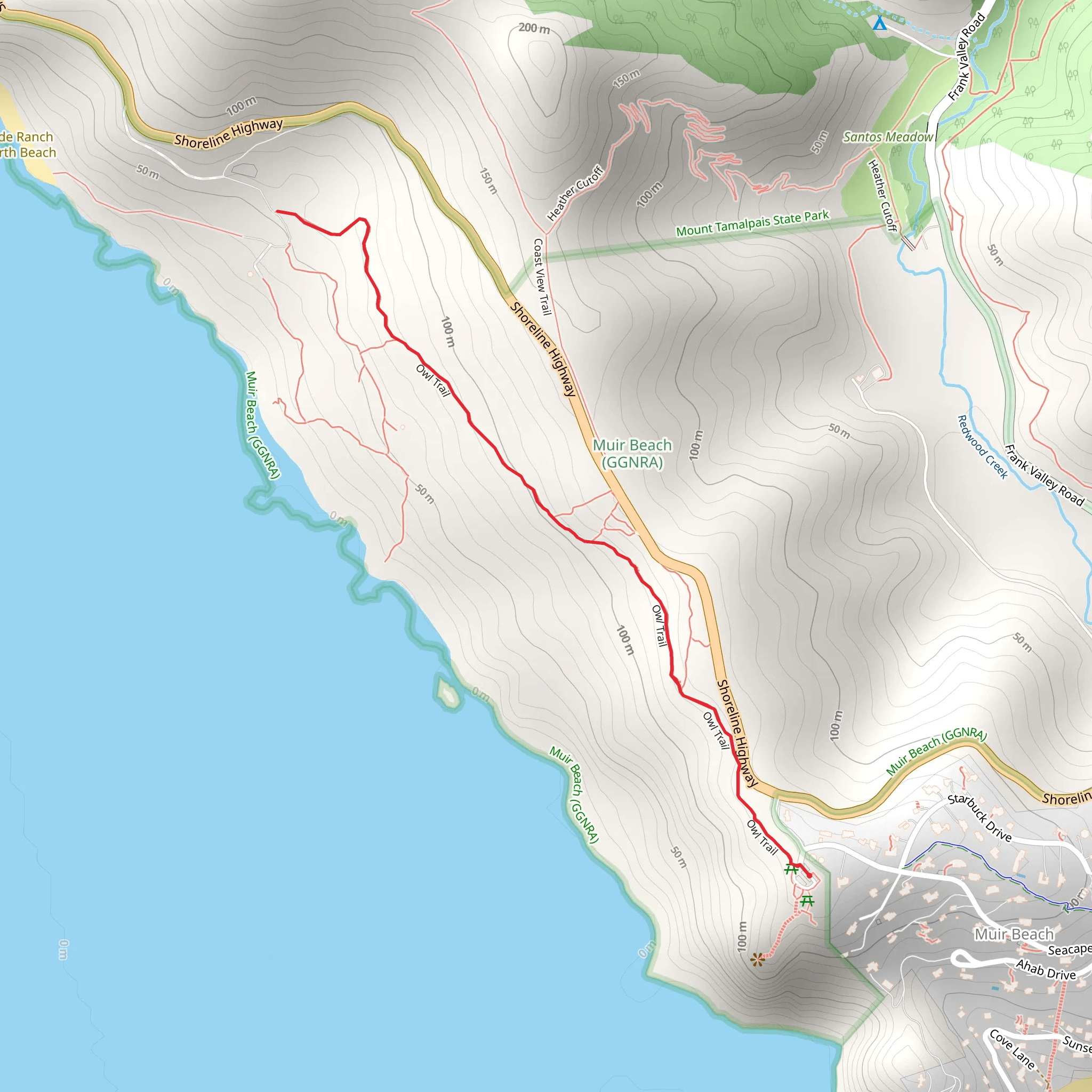 Muir Beach mobile static map
