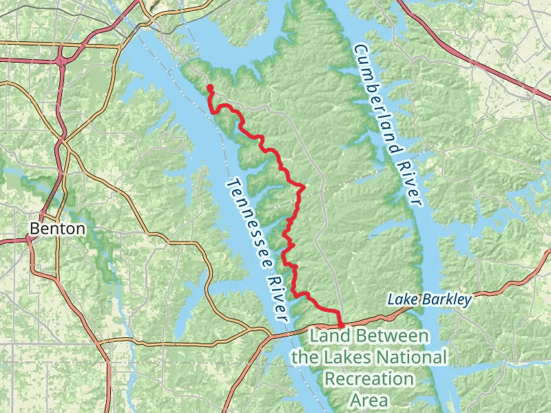 North-South Trail from Woodlands Trace National Scenic Byway