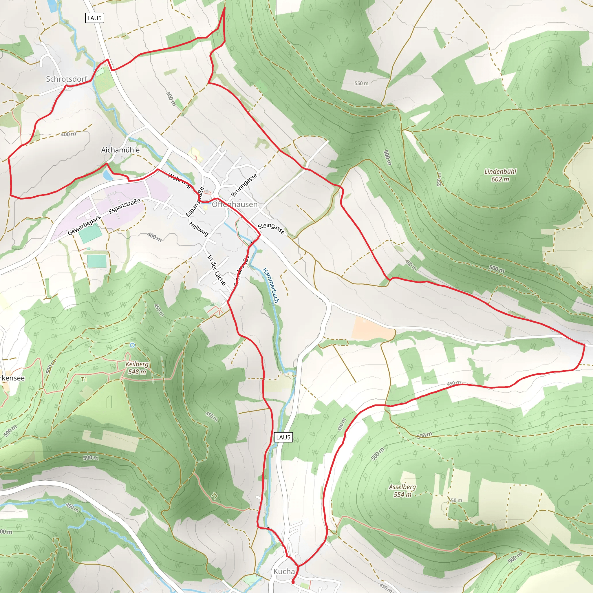 Offenhausen Loop mobile static map