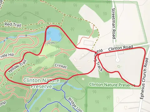 Clinton Road and Blue-Yellow-Red Trail Loop