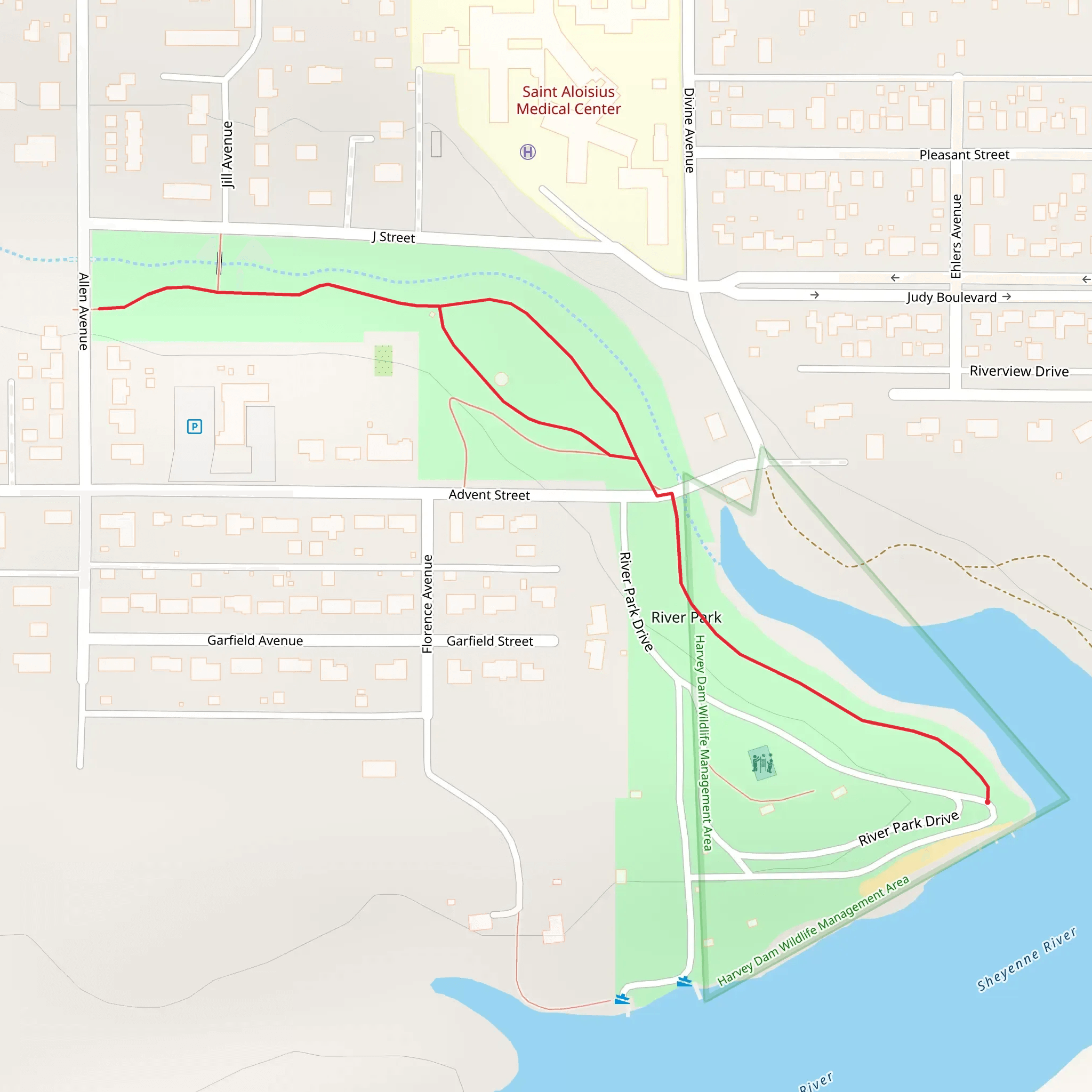 River Park Drive mobile static map