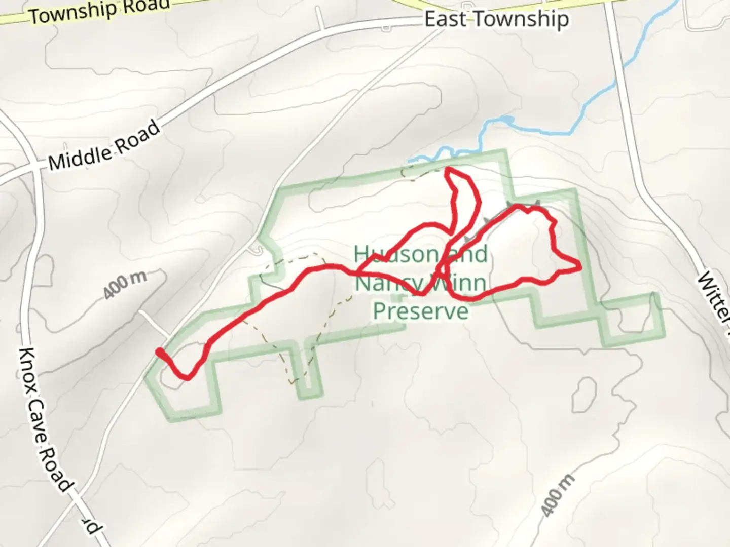 An image depicting the trail White and Yellow Trail Loop from East Township and its surrounding area.
