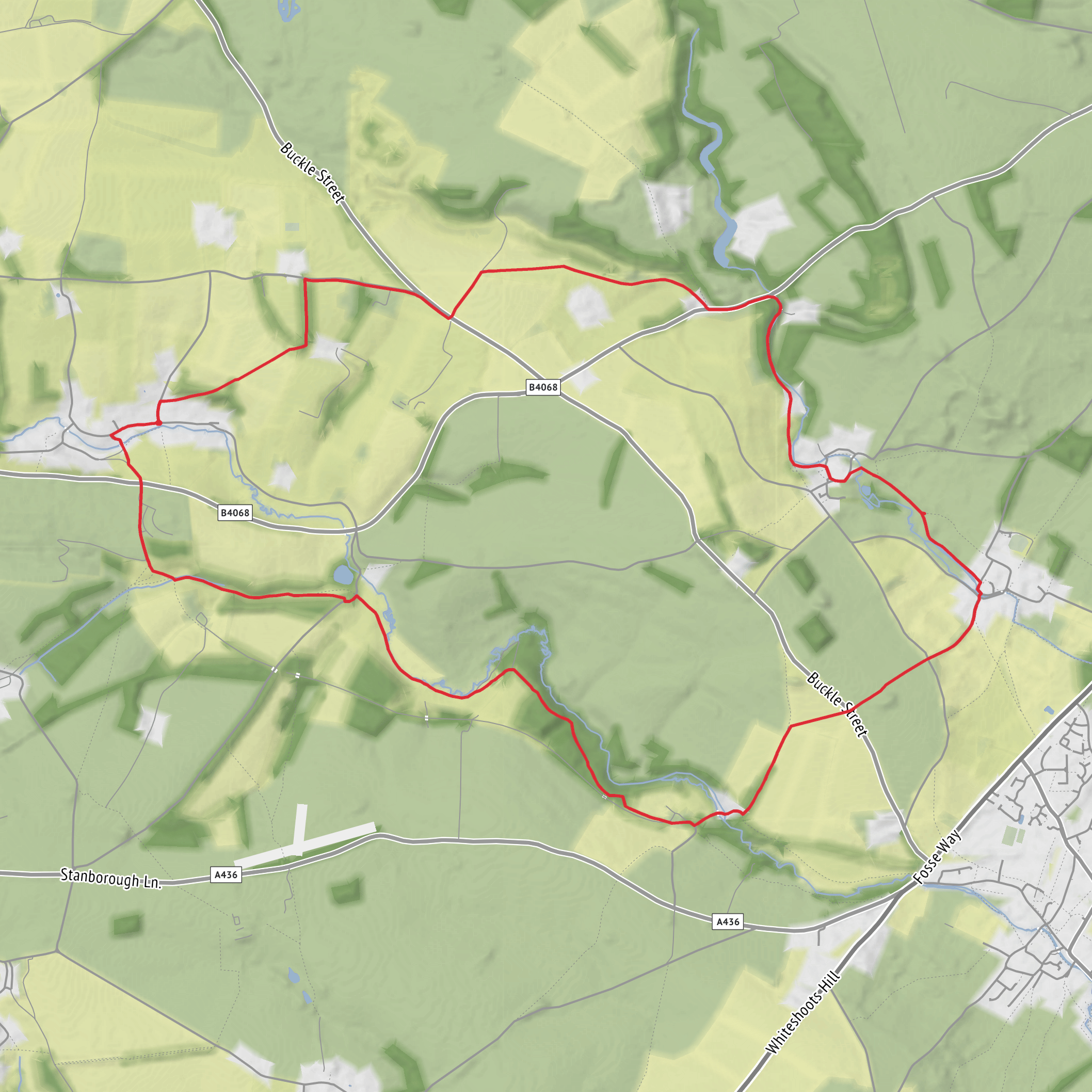 Naunton and The Slaughters Loop mobile static map