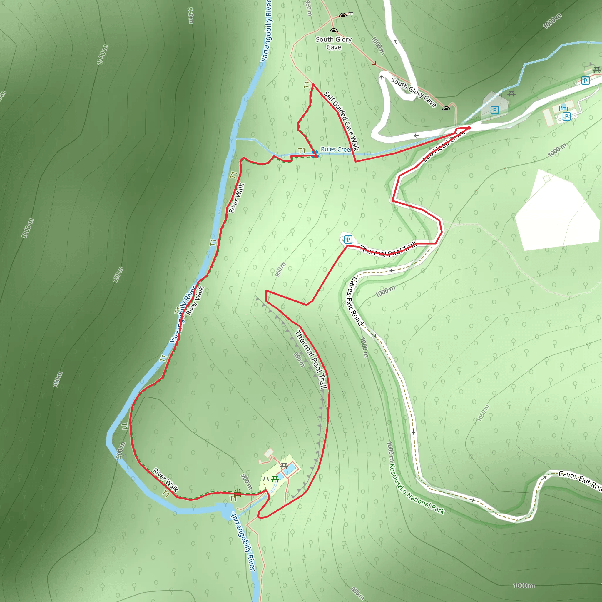 Yarrangobilly River Walk mobile static map