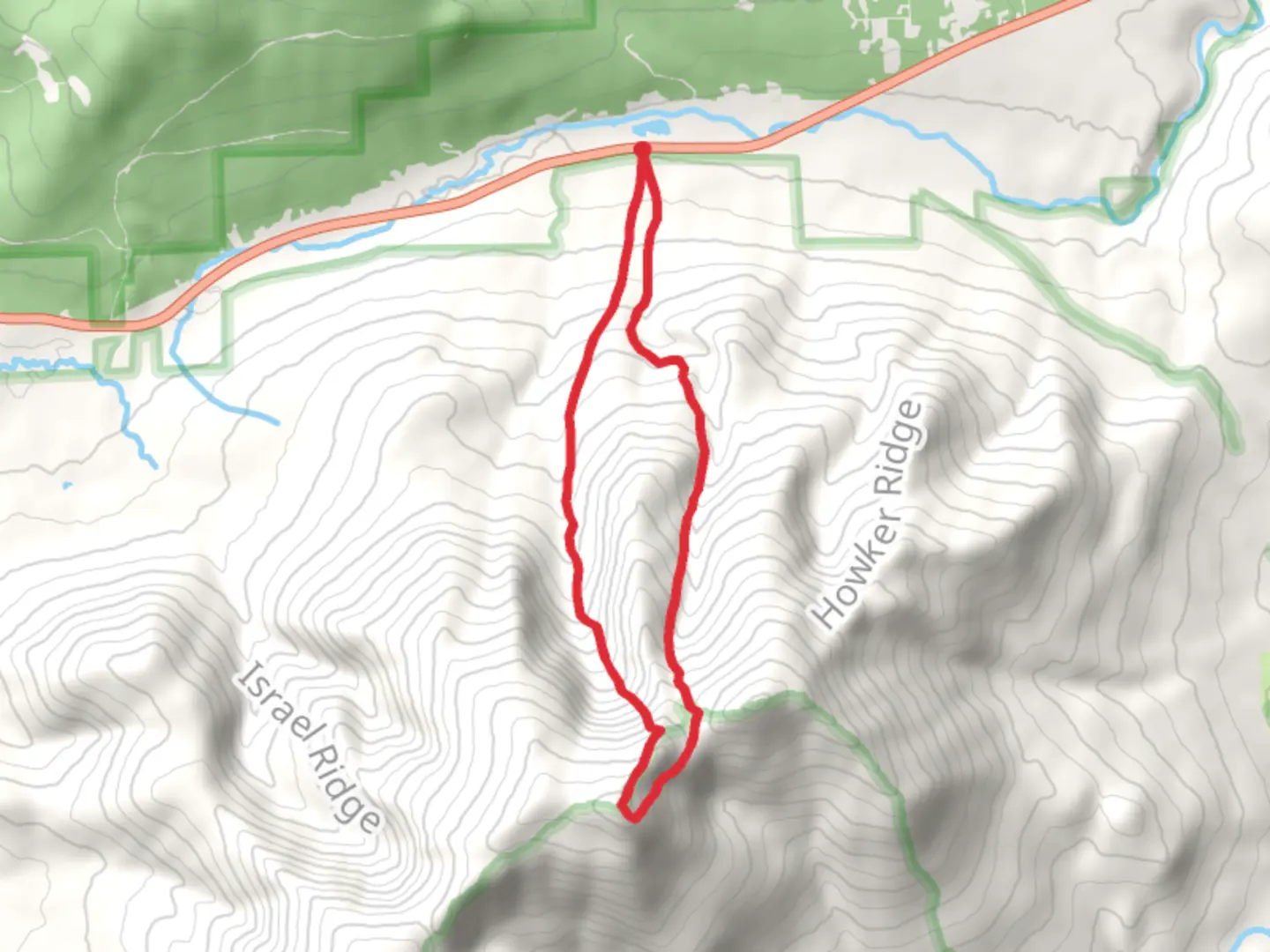An image depicting the trail Mount Quincy Adams Loop and its surrounding area.
