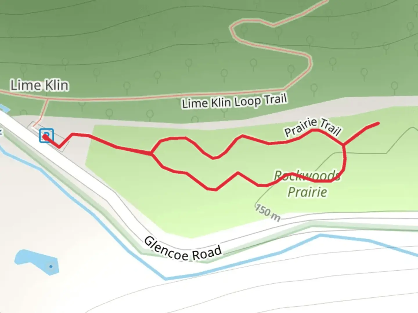 An image depicting the trail Prairie Loop Trail and its surrounding area.
