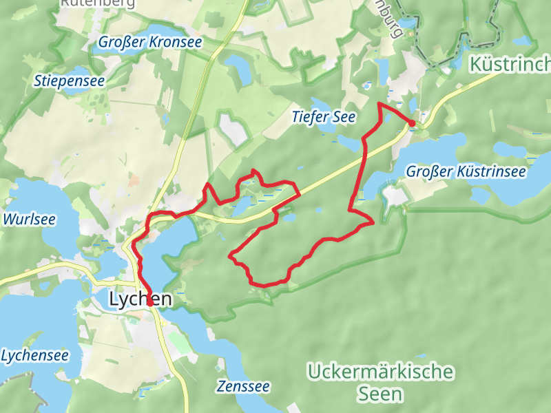 Schreibermühle to Lychen Walk via Oberpfuhl