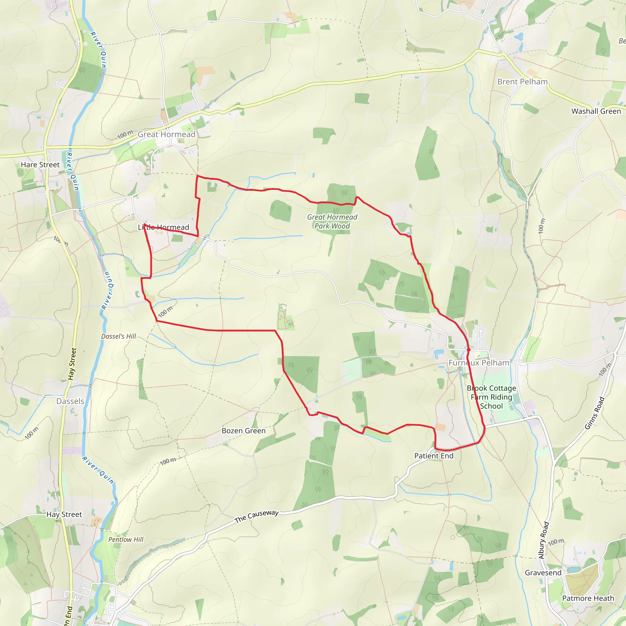 Furneux Pelham Circular mobile static map