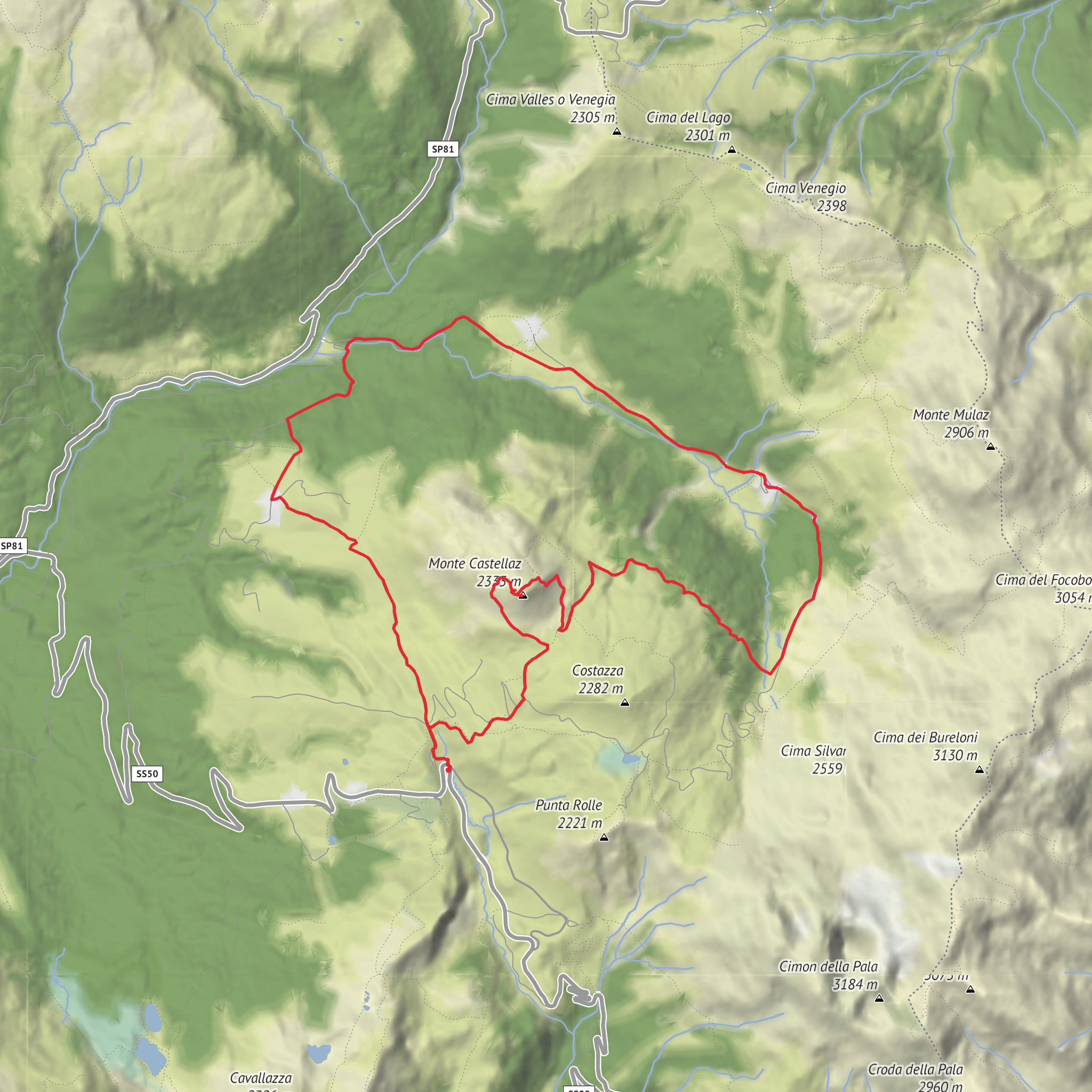 Parco Naturale Paneveggio - Cristo pensante mobile static map