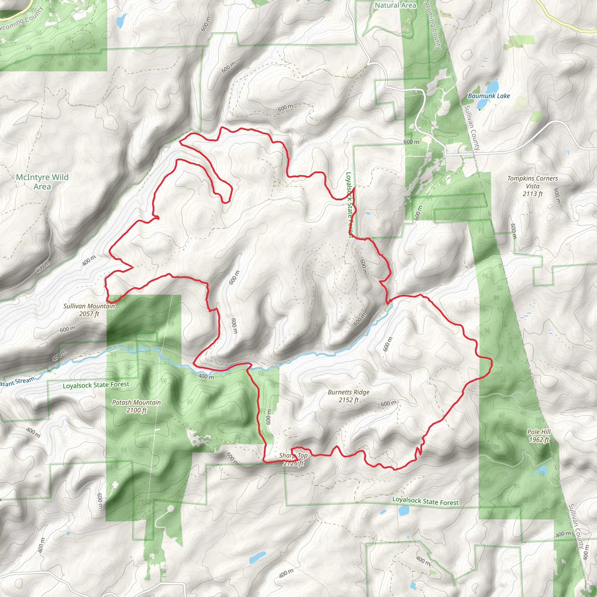 Old Loggers Path mobile static map
