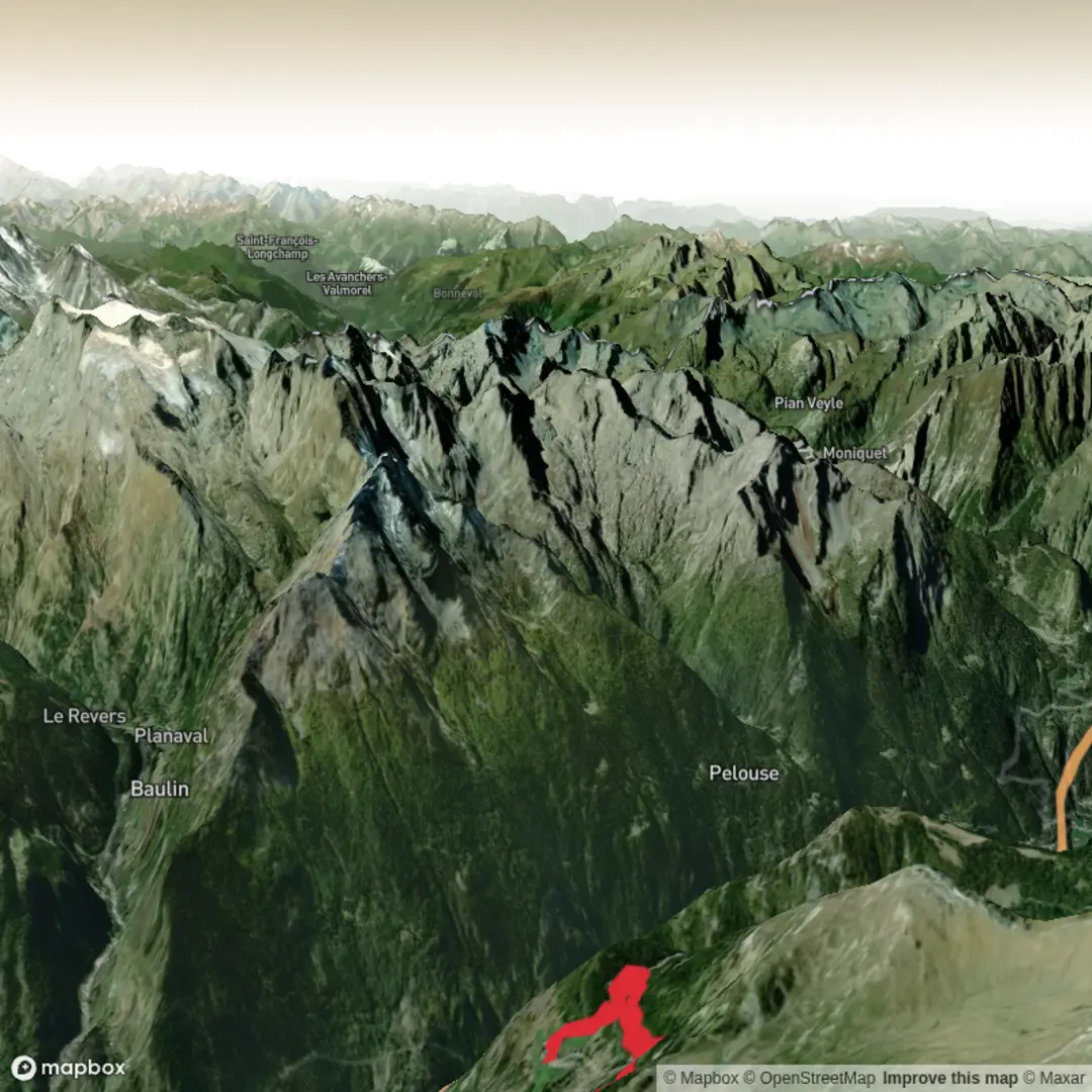 An image depicting the trail Day 4 Vetan to Vens and its surrounding area.