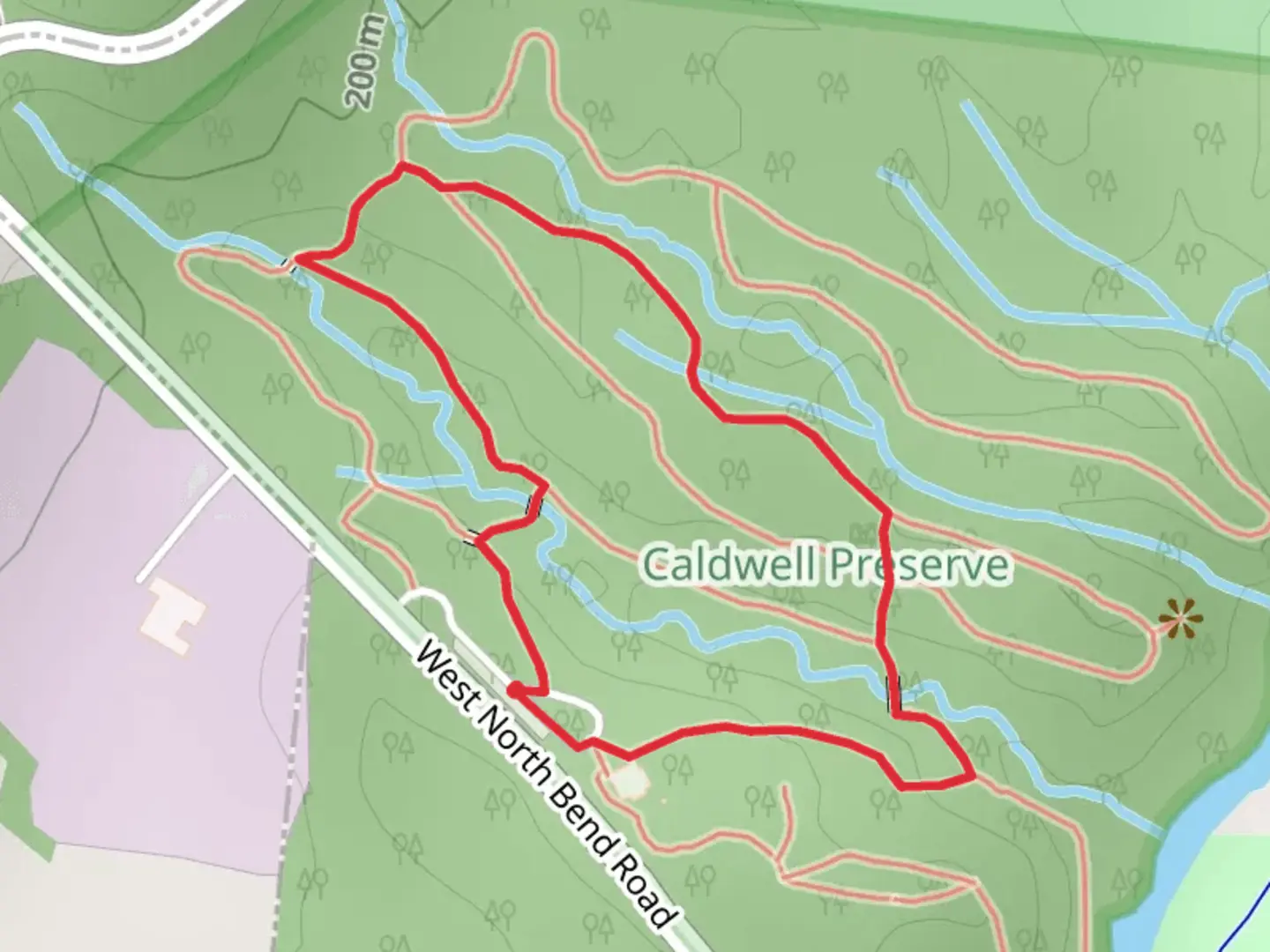 An image depicting the trail West North Bend Road Loop and its surrounding area.