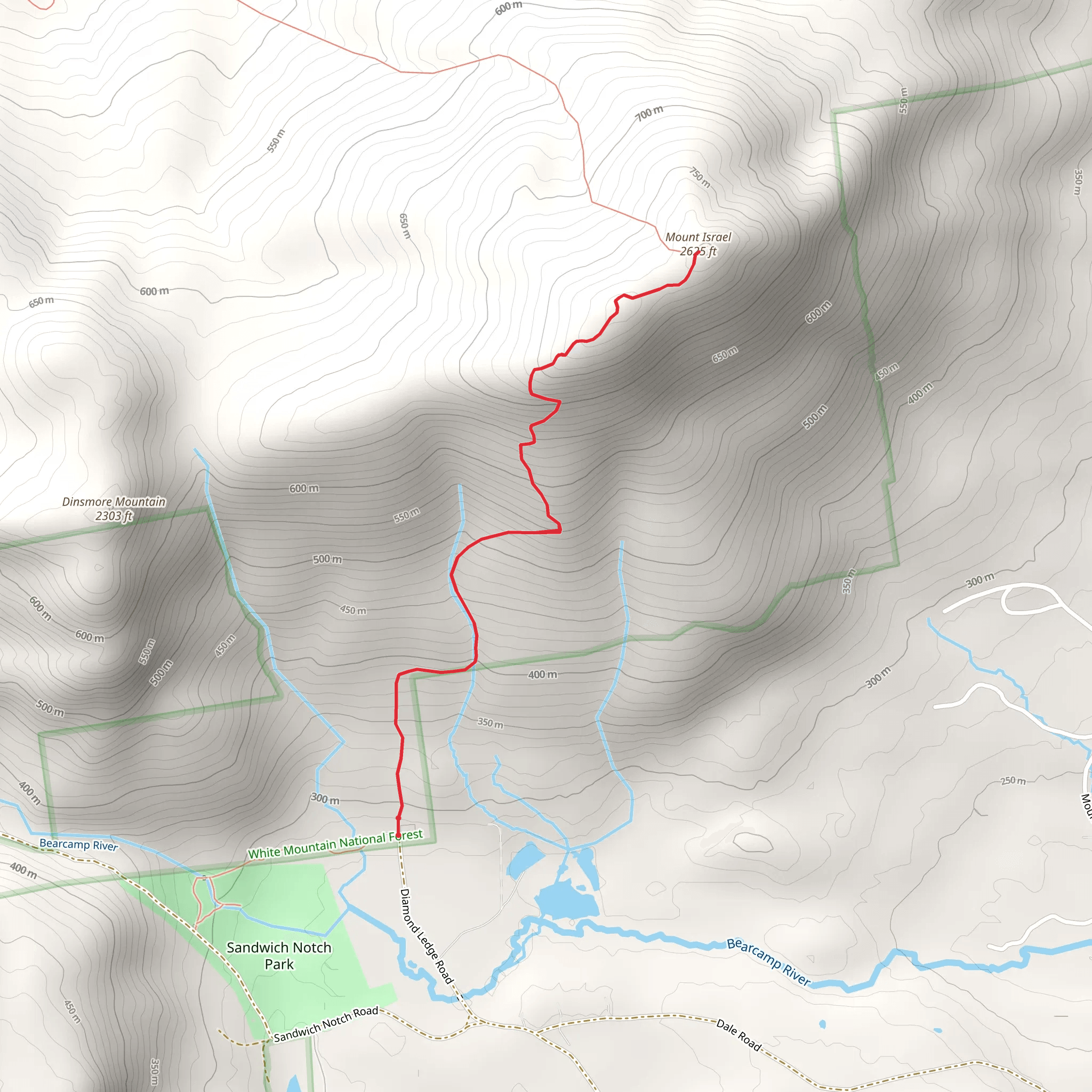 Mount Israel via Wentworth Trail mobile static map