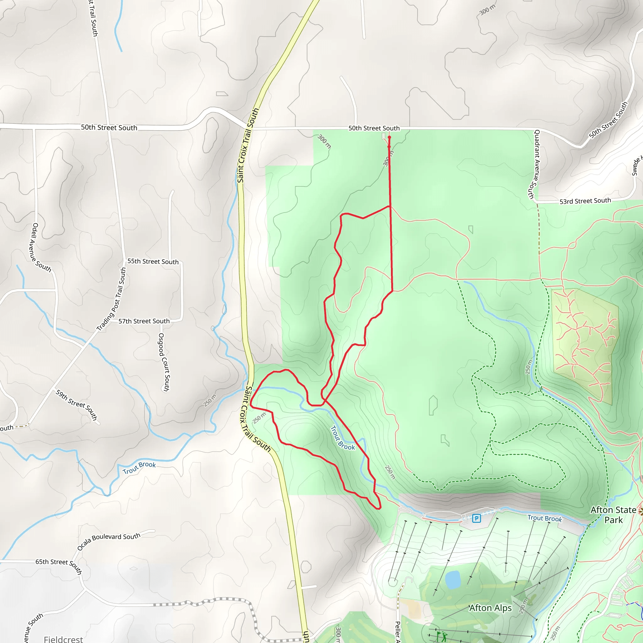 Trout Brook Loop mobile static map