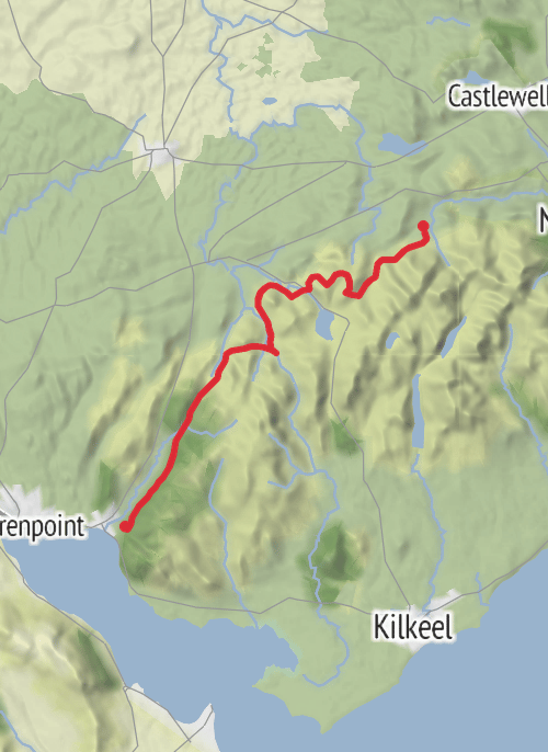 County Down Hiking mobile static map