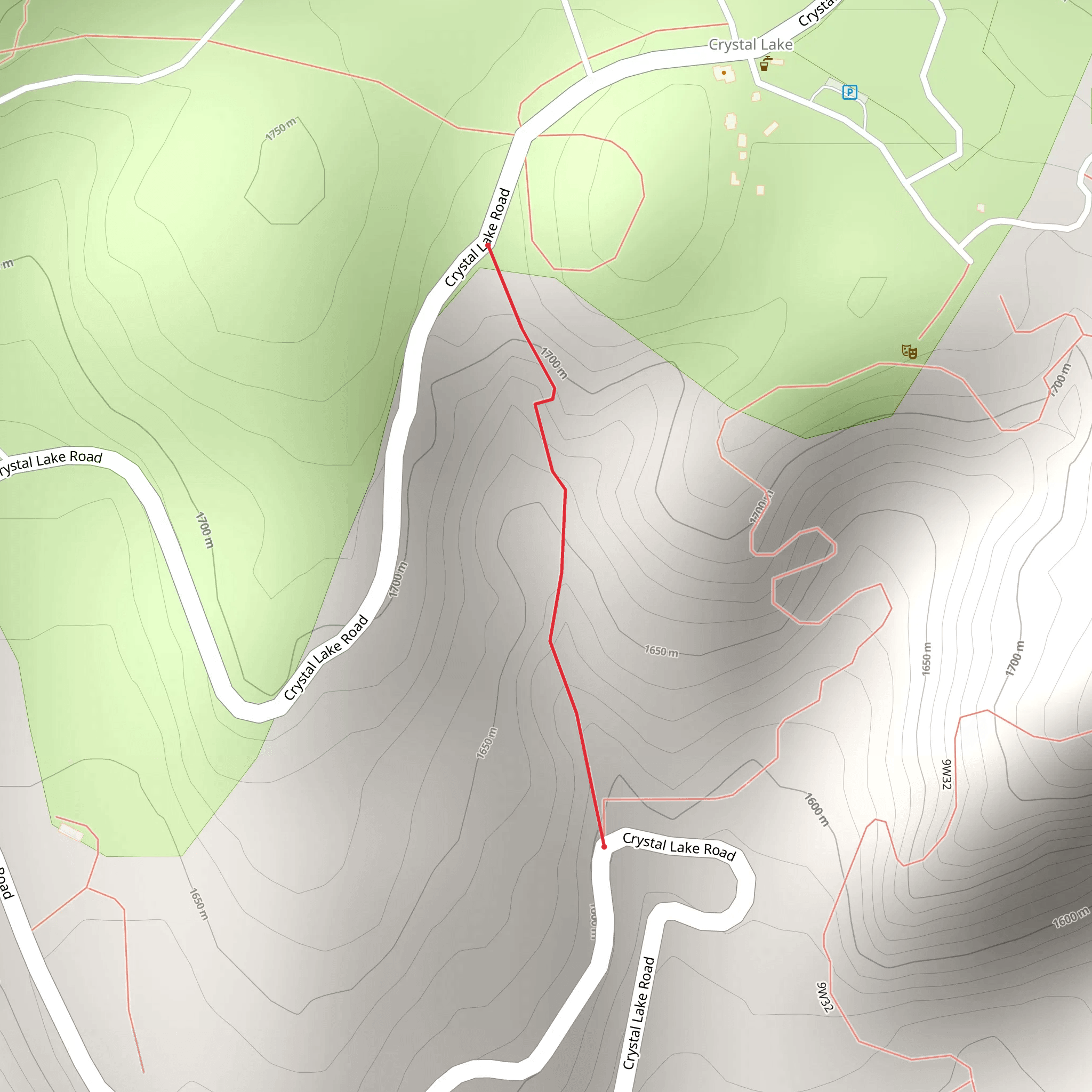 Cedar Canyon Trail mobile static map