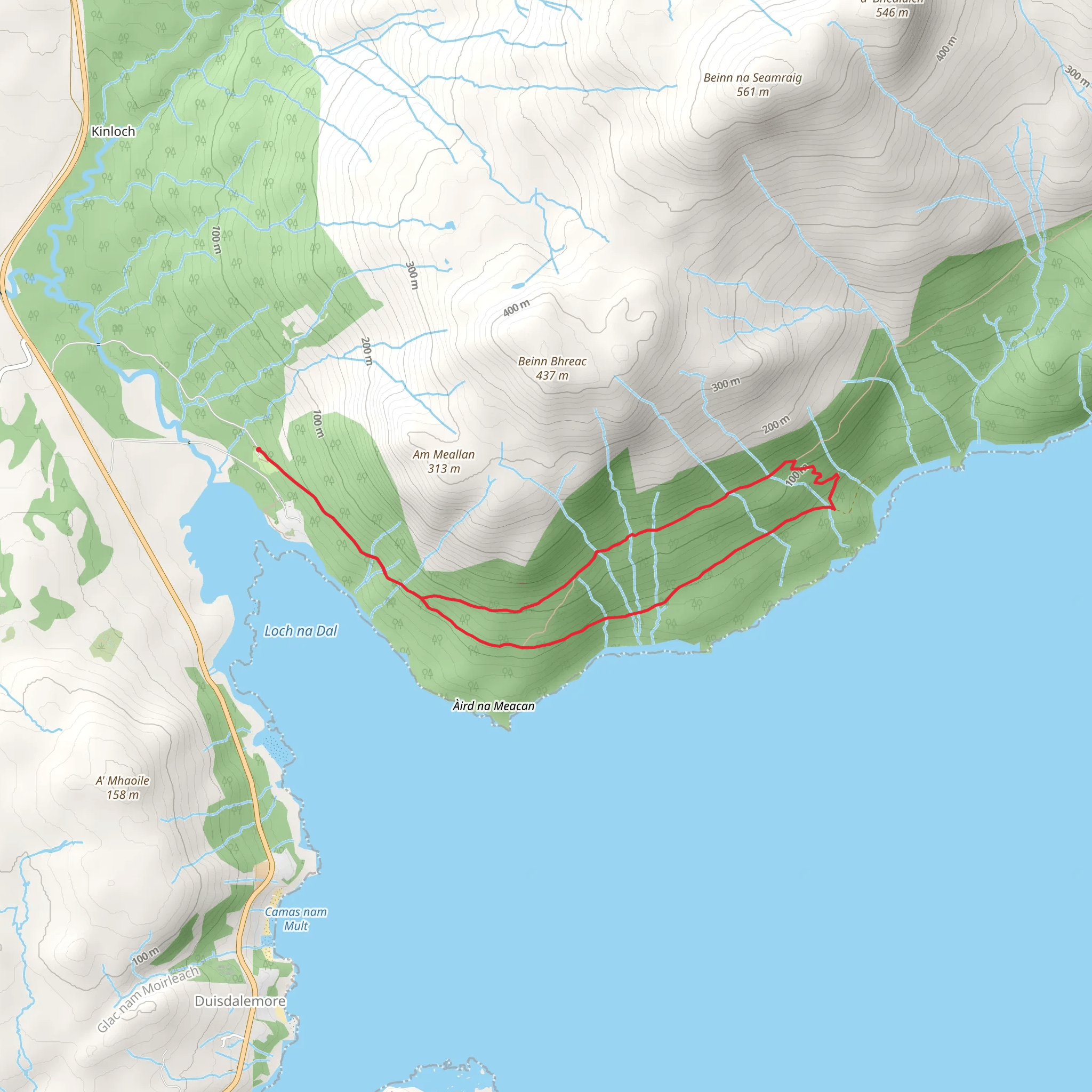 Leitir Fura Trail - Kinloch Forest mobile static map