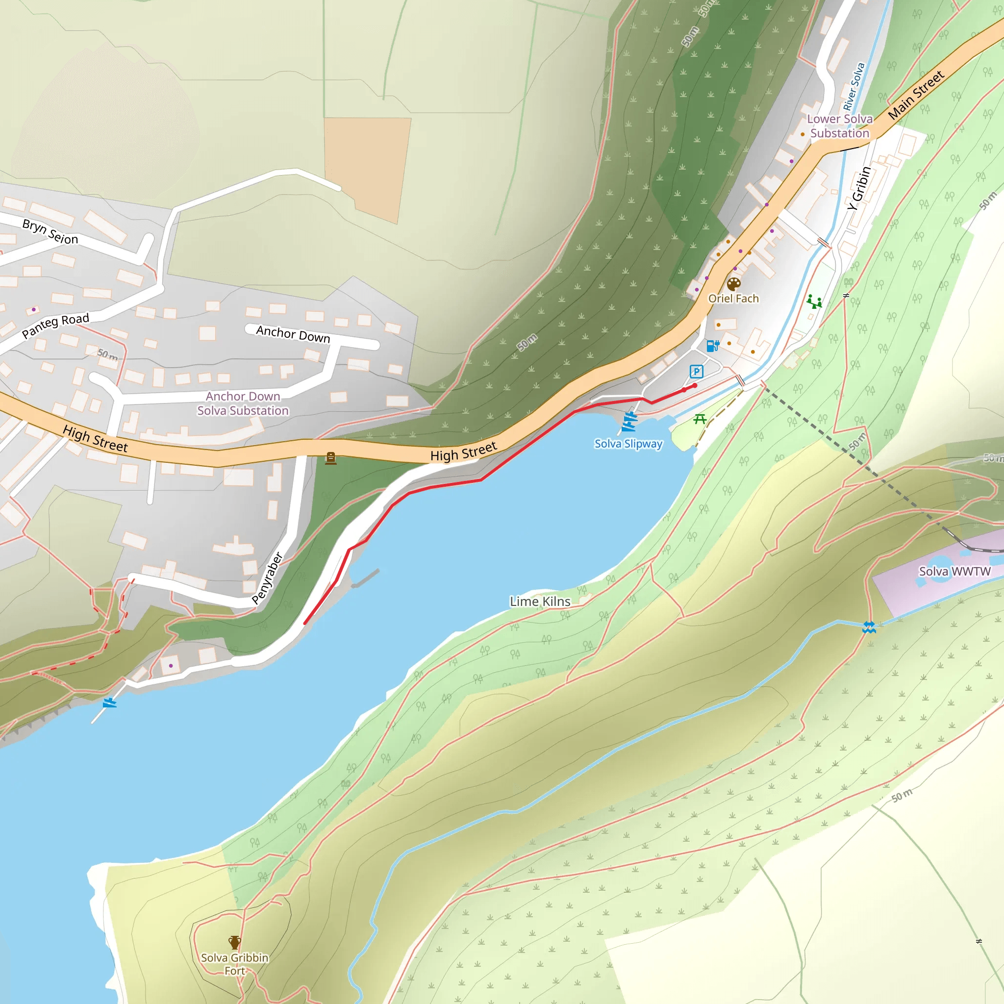 Solva Quayside mobile static map