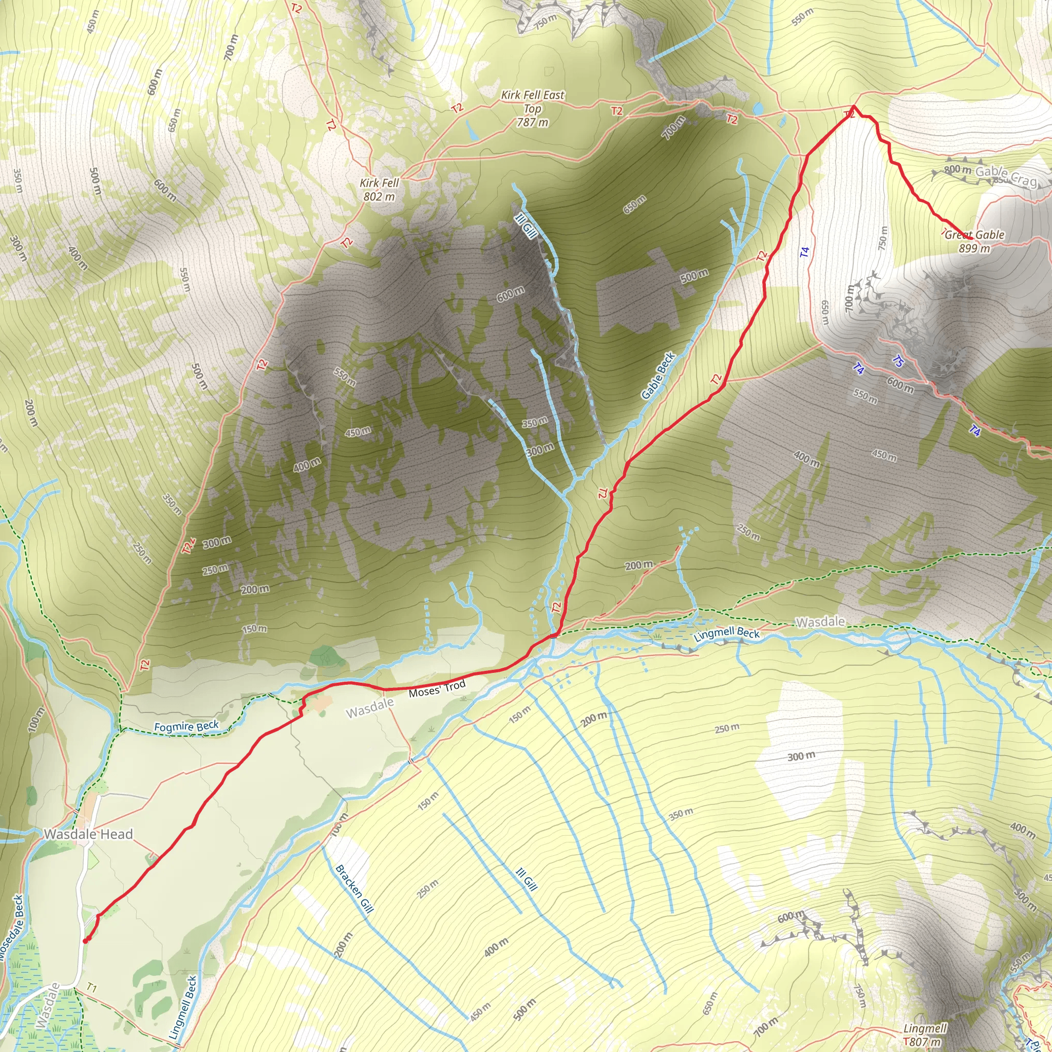 Great Gable mobile static map