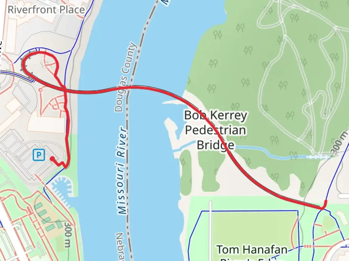 An image depicting the trail Bob Kerry Pedestrian Bridge and its surrounding area.