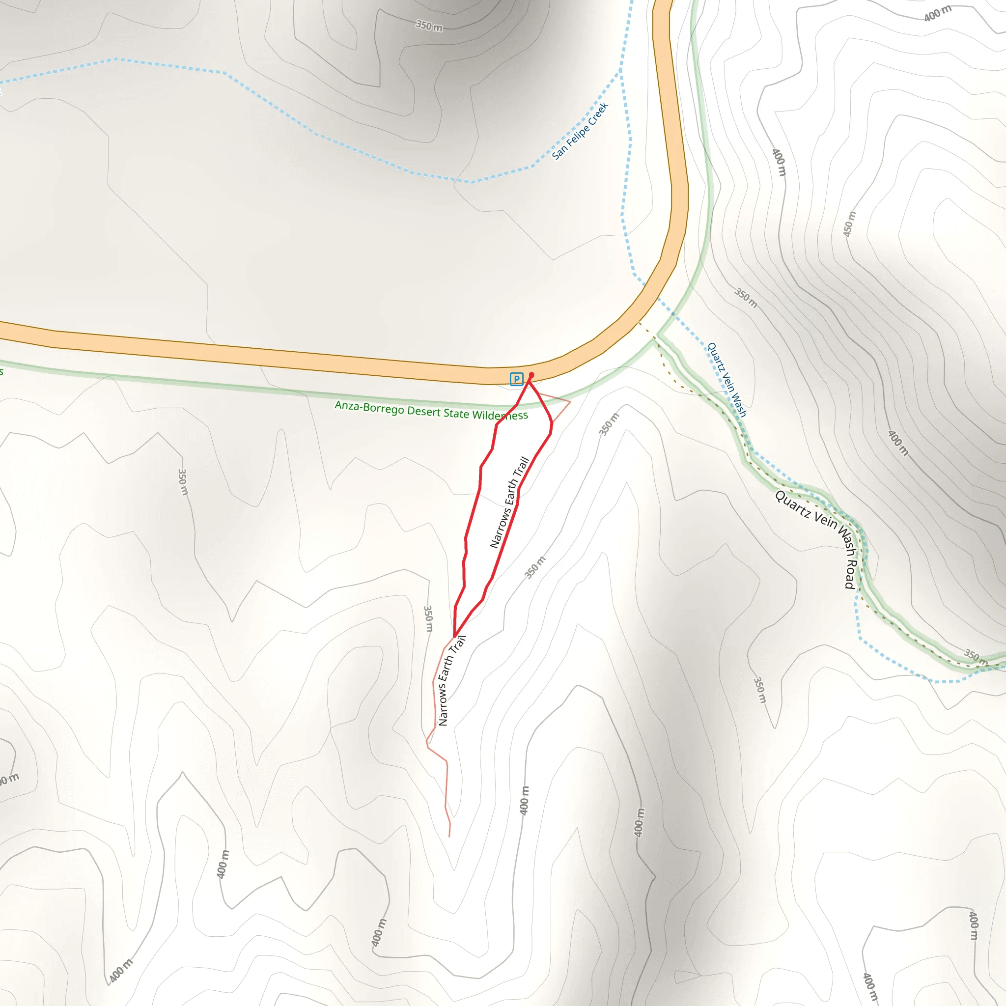 Narrows Earth Loop Trail mobile static map