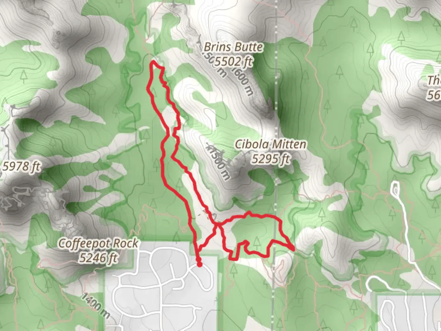 An image depicting the trail Soldier Pass Trail, Adobe Jack Trail and Jordan Trail Loop and its surrounding area.