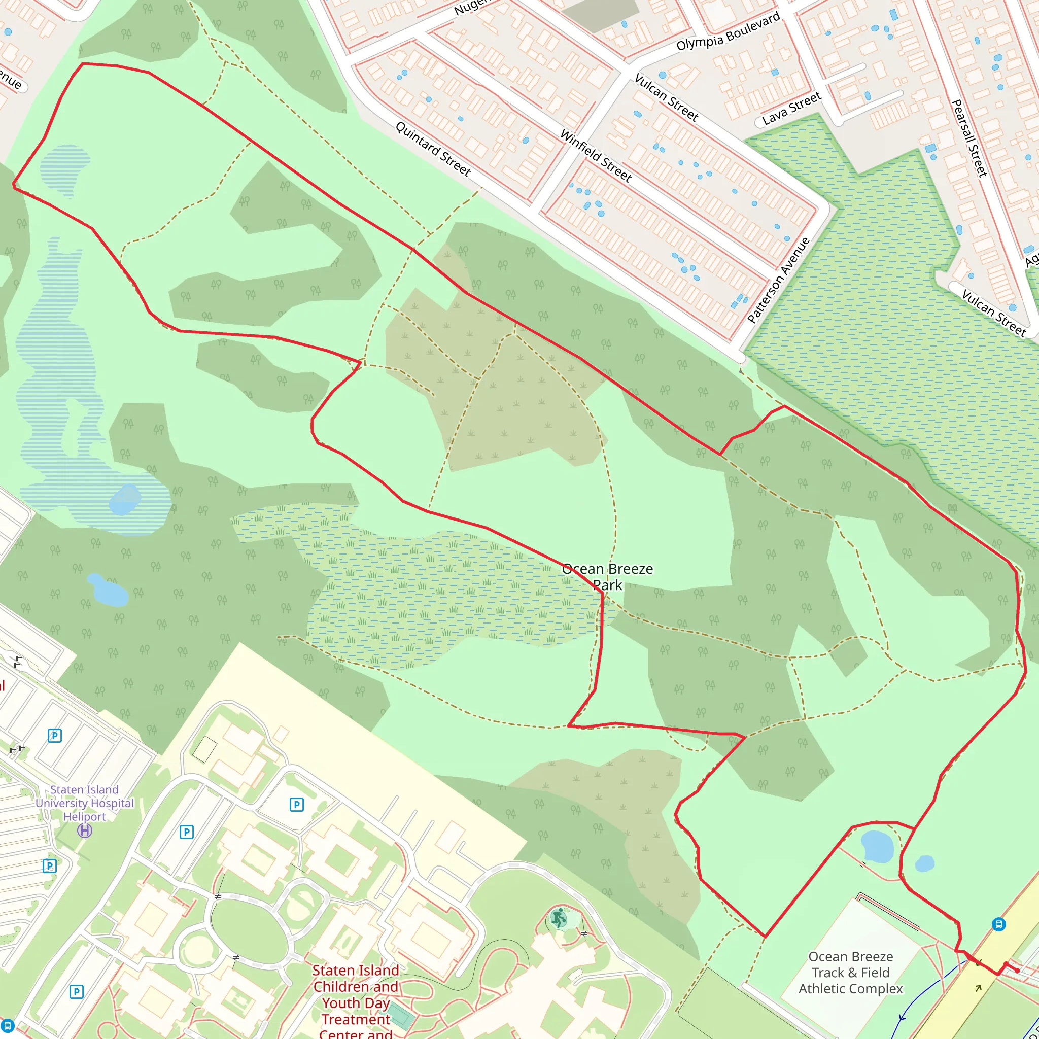 Ocean Breeze Park Loop mobile static map