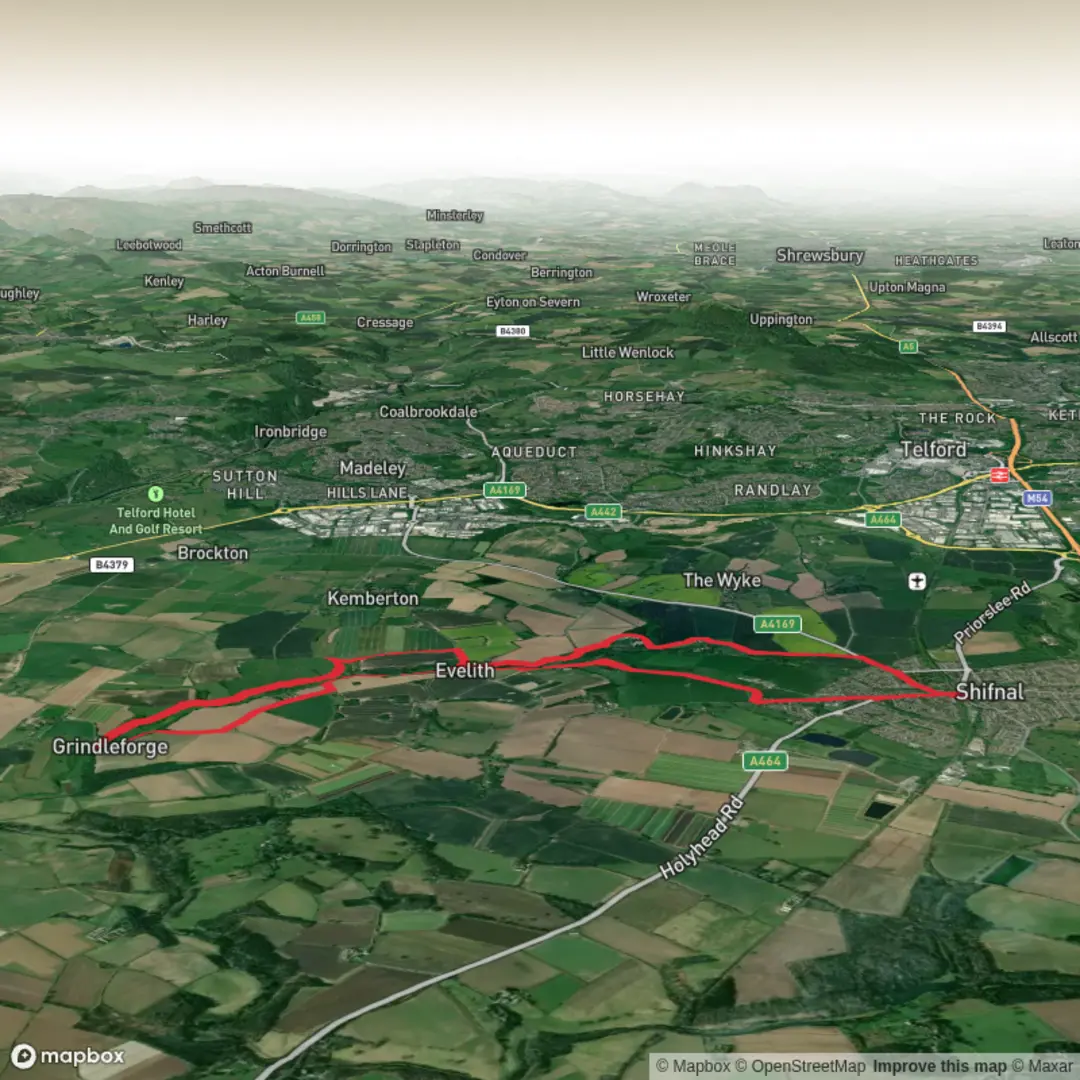 An image depicting the trail Shifnal Walk and its surrounding area.