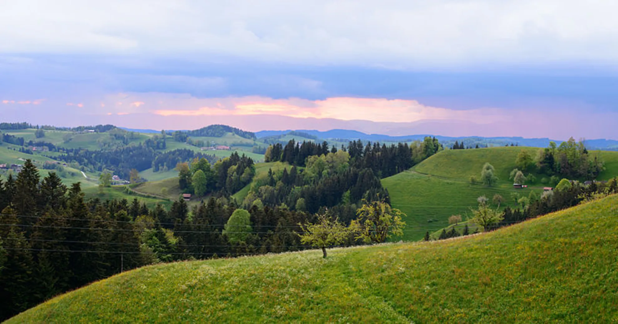 An image depicting the trail Luthertaler Sagenweg and its surrounding area.