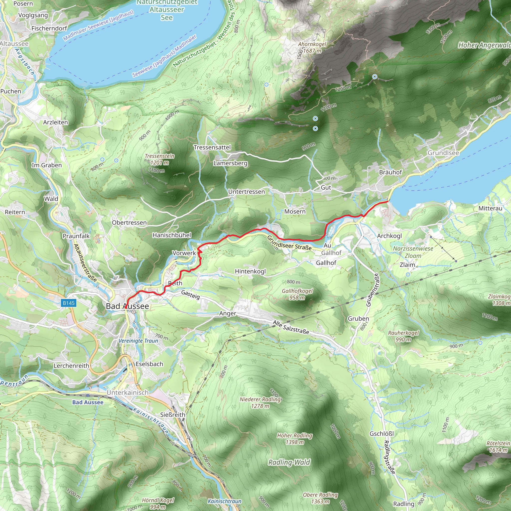 R Eybner Promenade to Grundlsee mobile static map