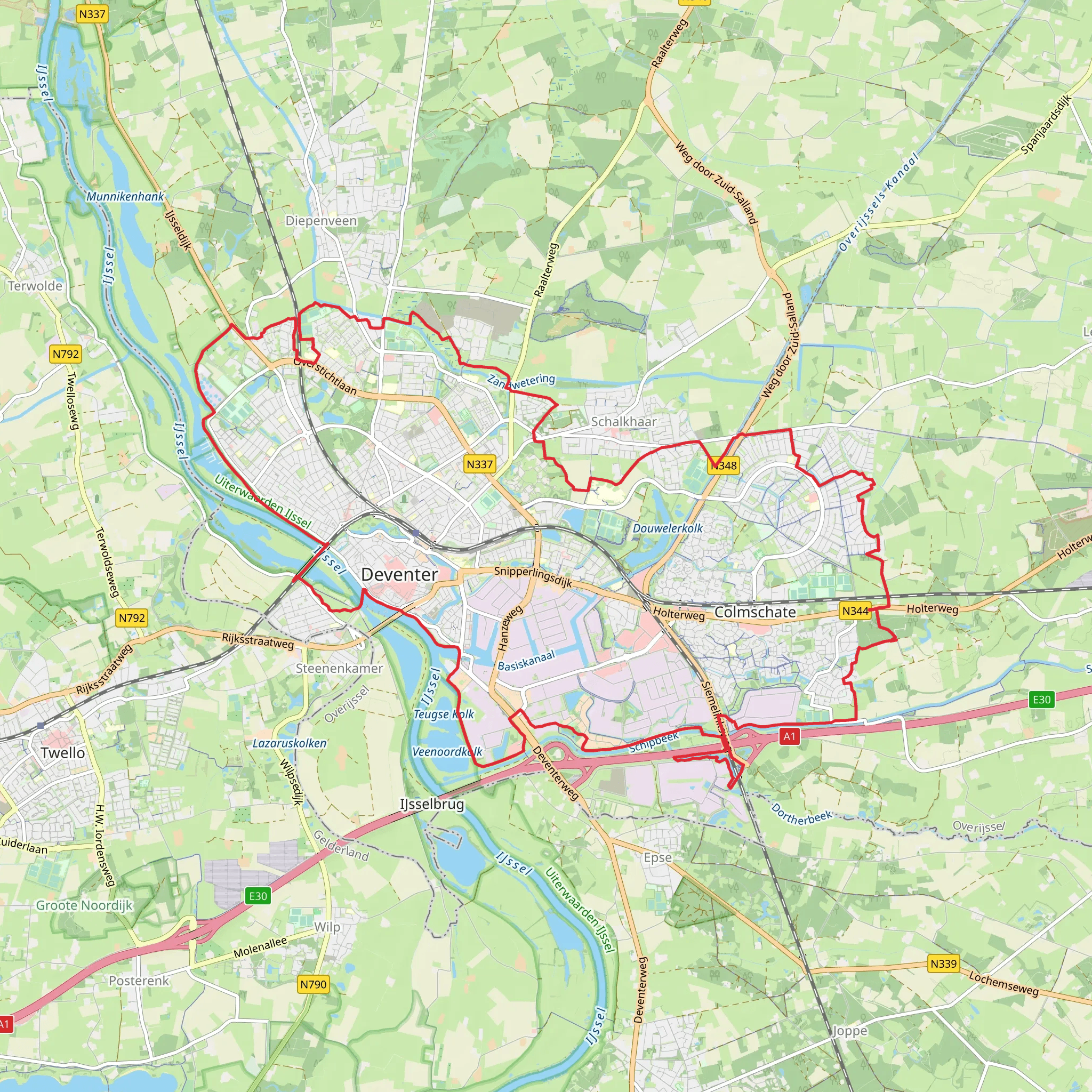 SallandPad, Shipbeekpad and Molbergweg Loop mobile static map