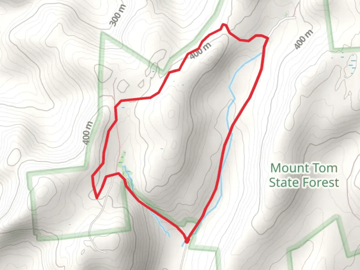 An image depicting the trail Shaker Hollow Road Loop and its surrounding area.
