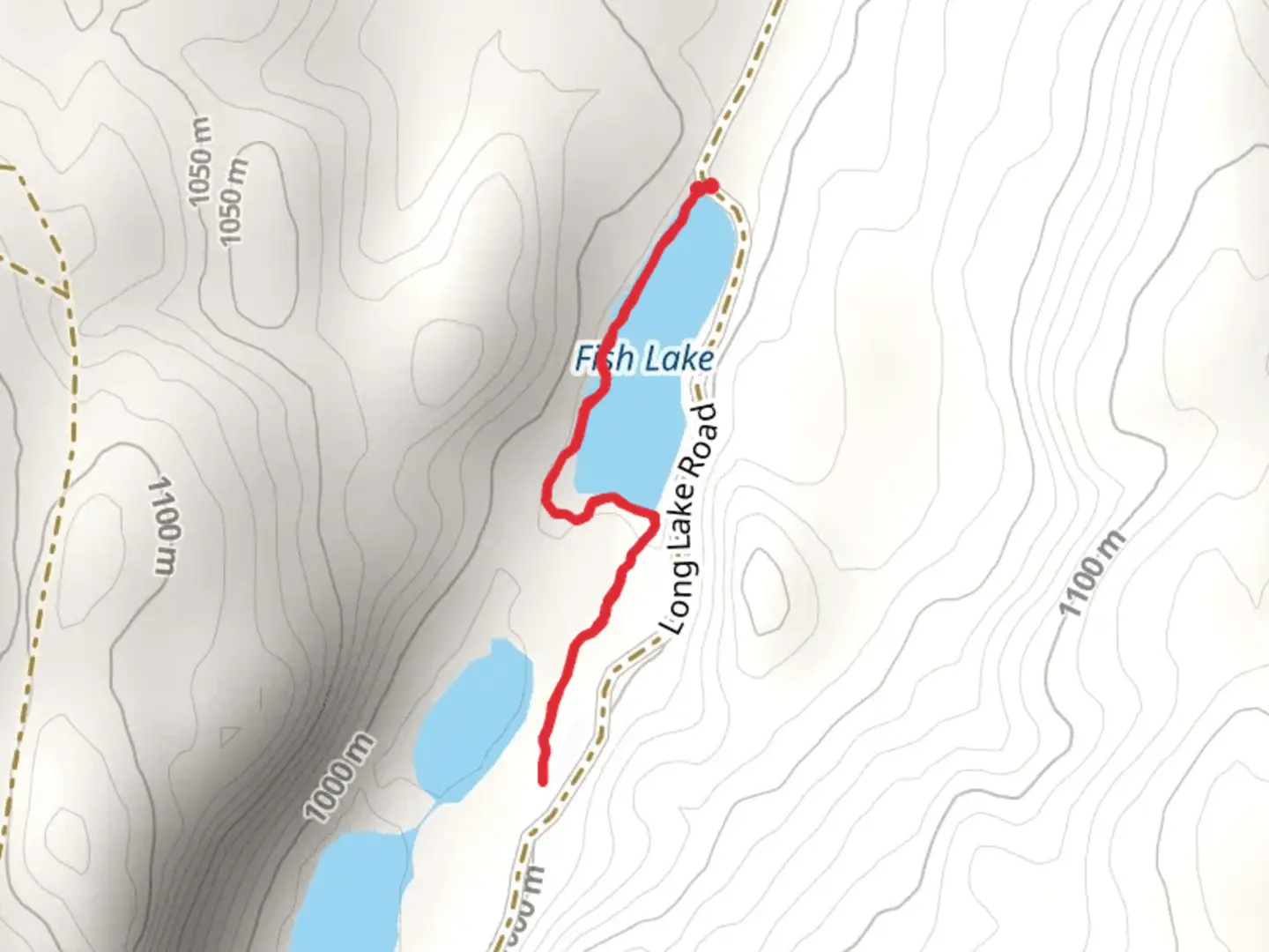 An image depicting the trail Fish Lake Trail and its surrounding area.