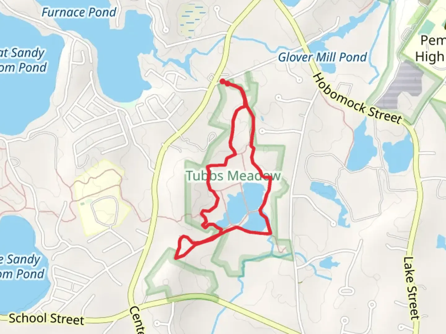 An image depicting the trail Tubbs Meadow Loop and its surrounding area.