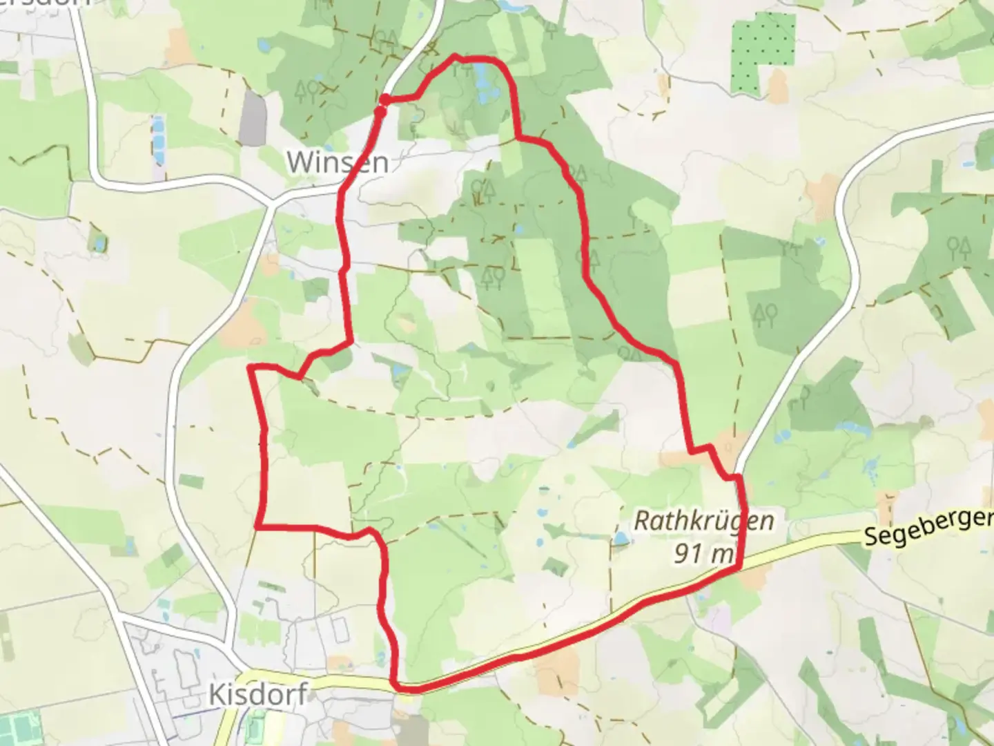 An image depicting the trail Winsen Loop and its surrounding area.