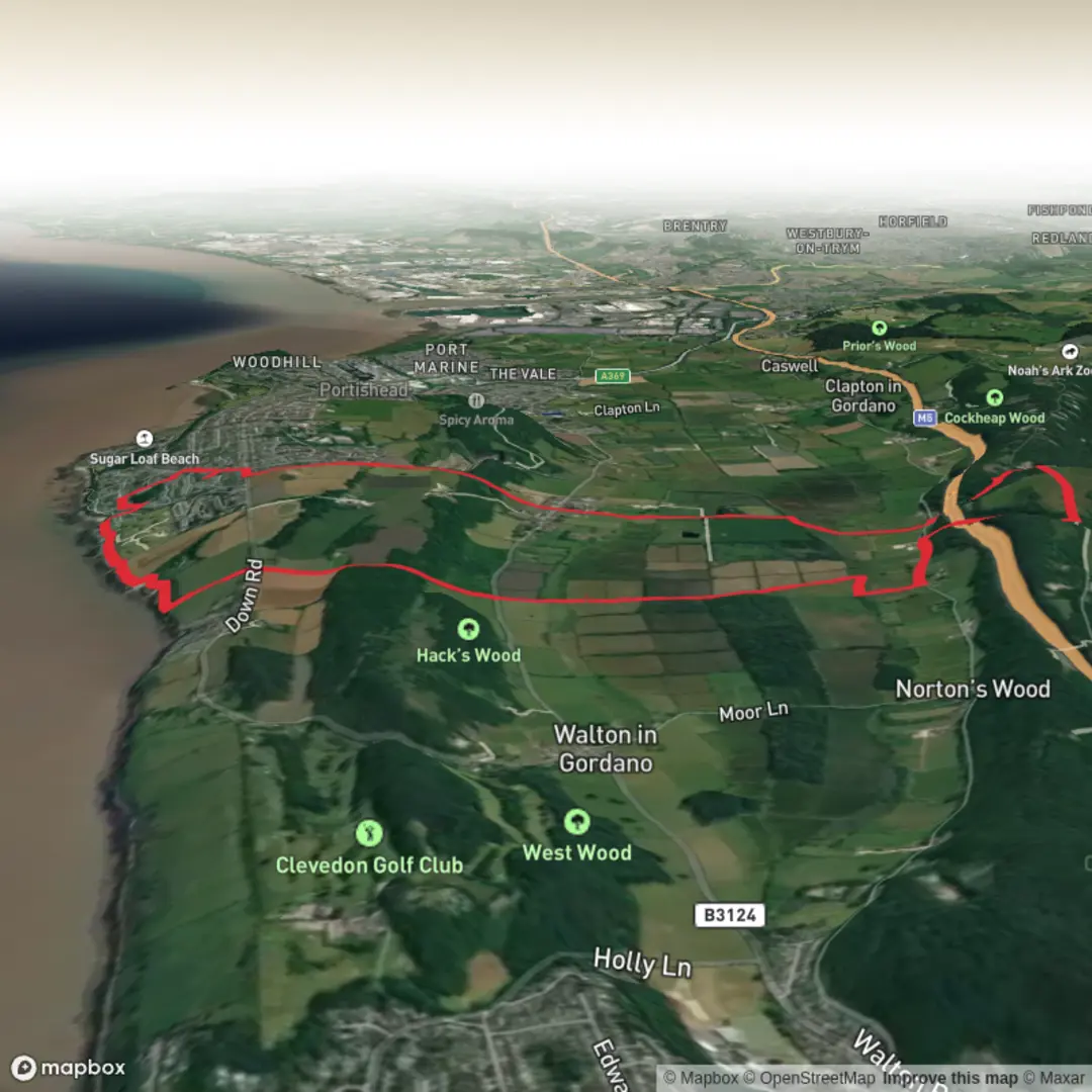 An image depicting the trail Redcliffe Bay - Cadbury Camp Loop and its surrounding area.