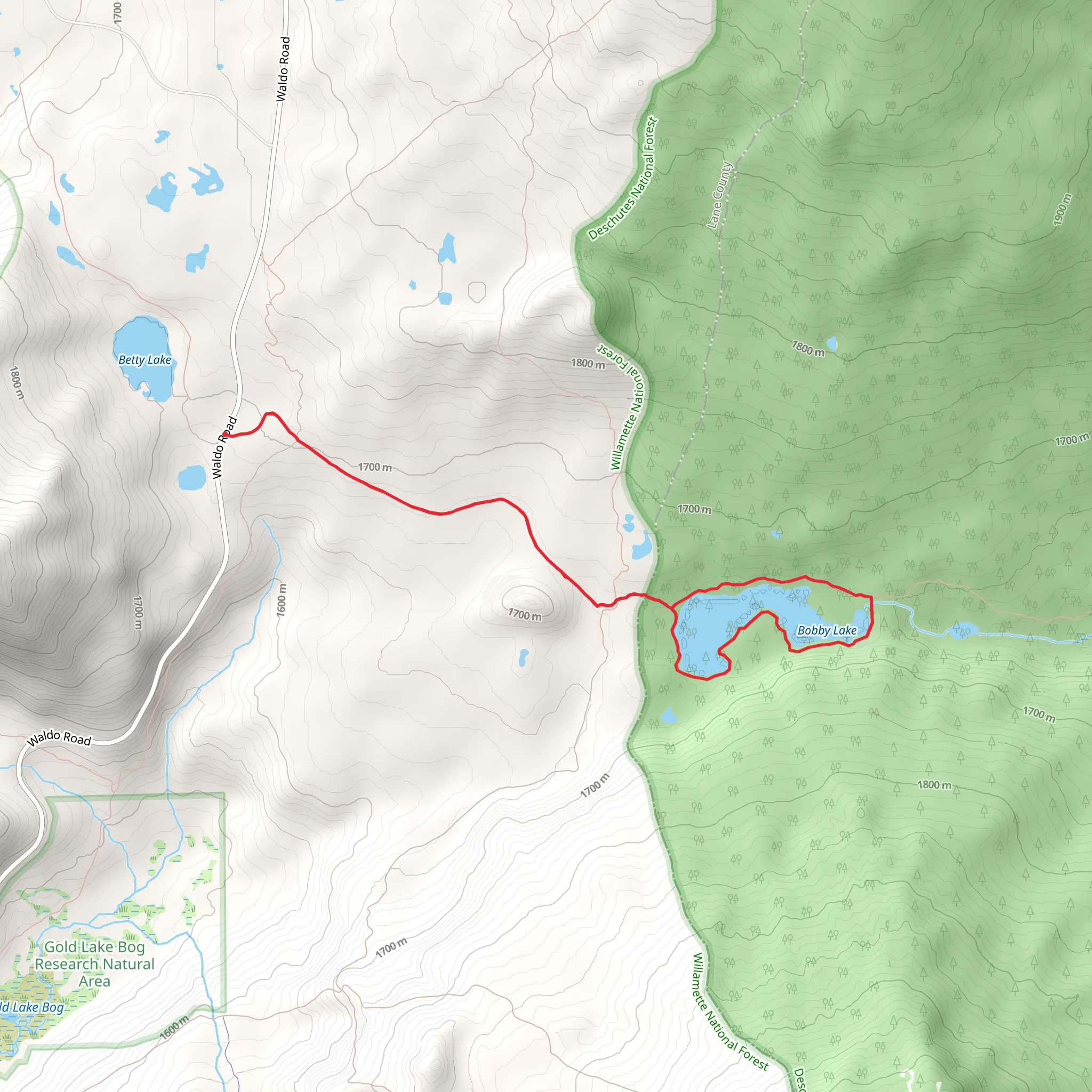 Bobby Lake Loop mobile static map