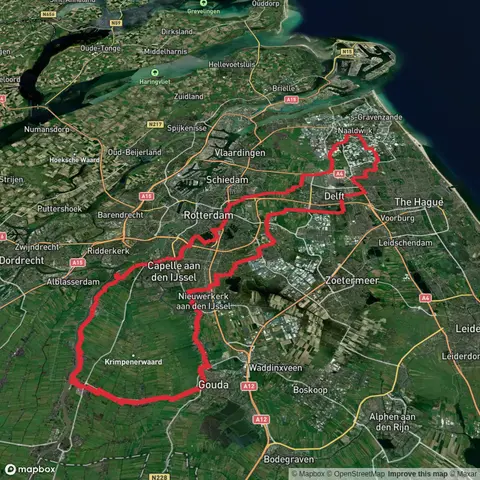 Kenenburgpad, Vlakoverpad, Delftweg, Kleinpolderkade and Oosteinde Loop
