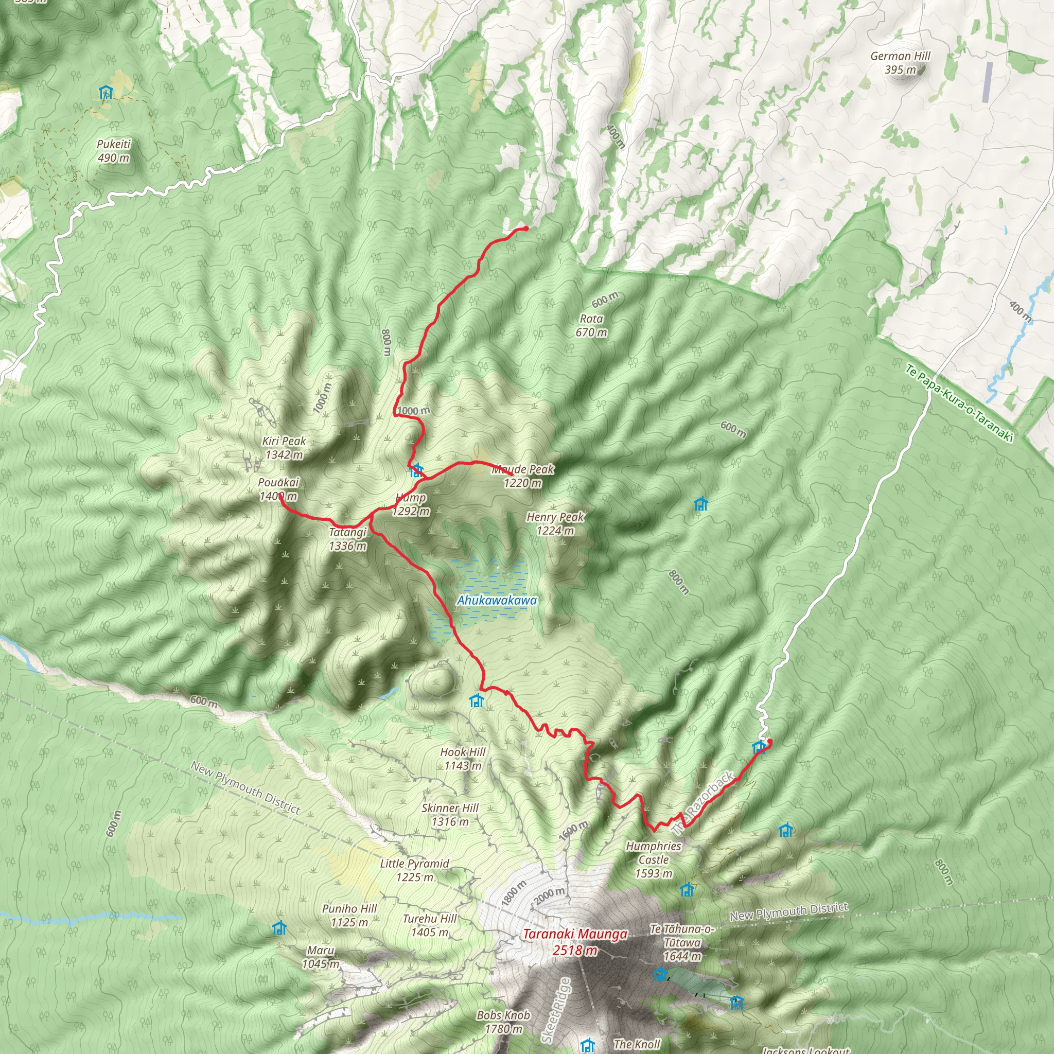 Pouakai Crossing mobile static map