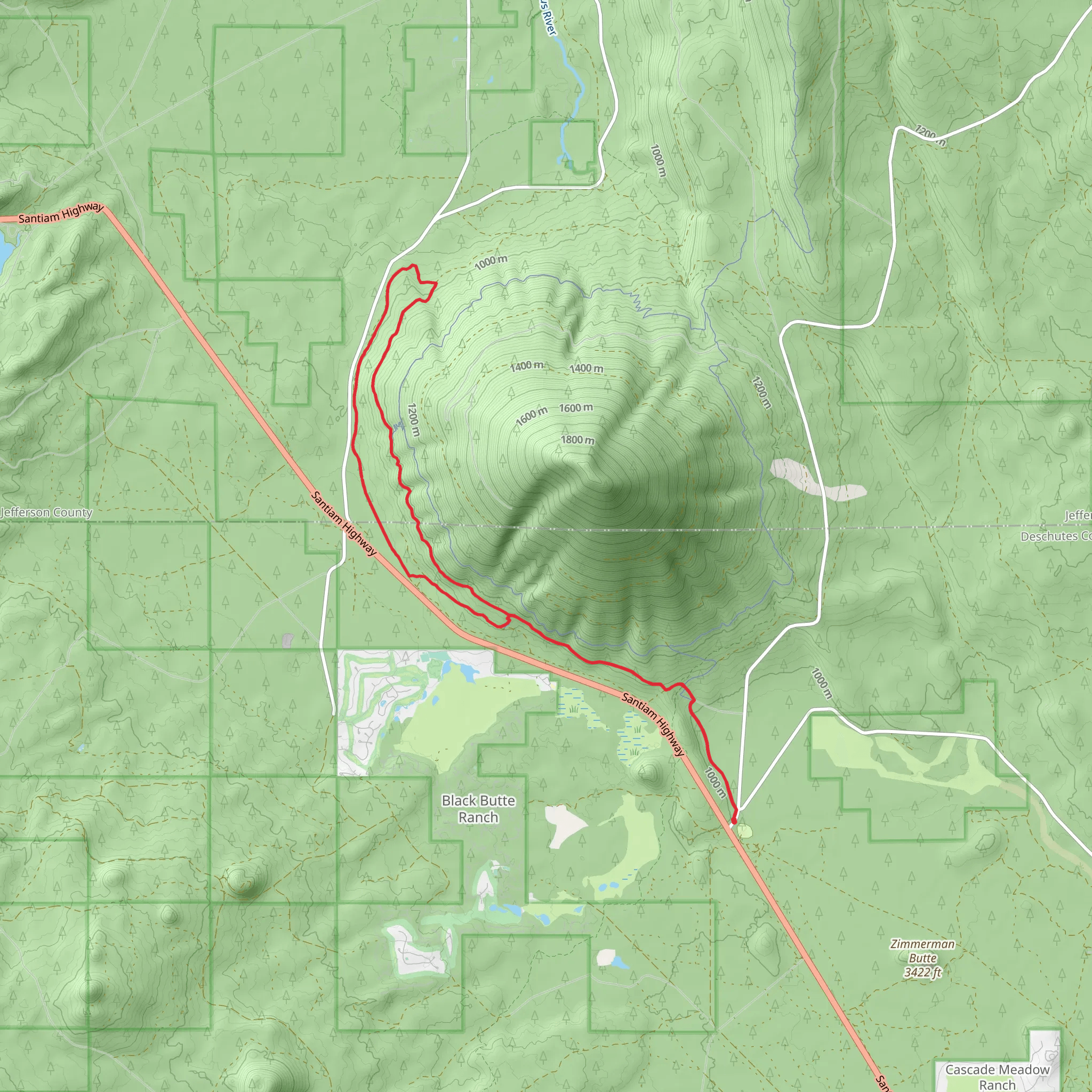 Lower Butte Loops Trail mobile static map