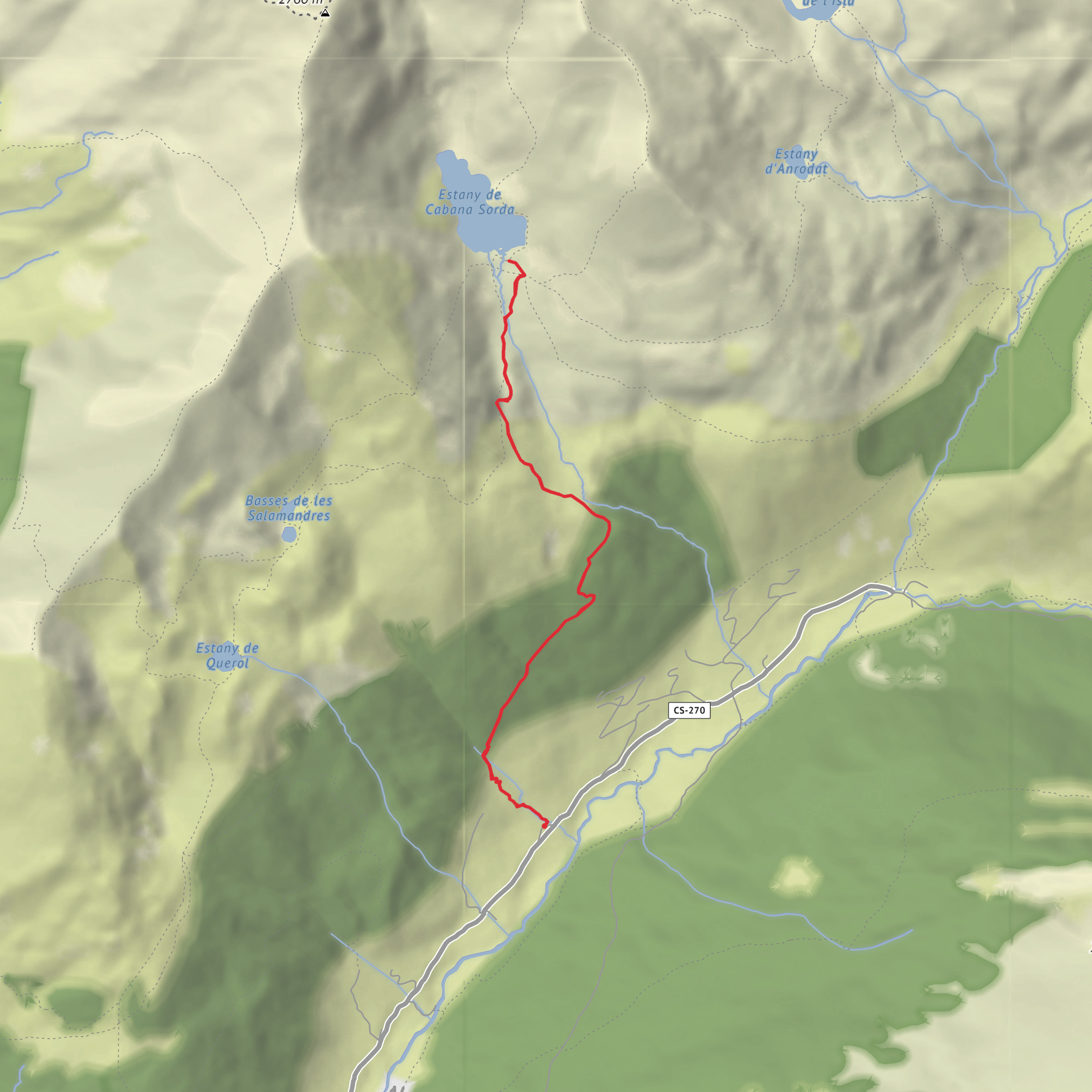 Estany de Cabana Sorda mobile static map
