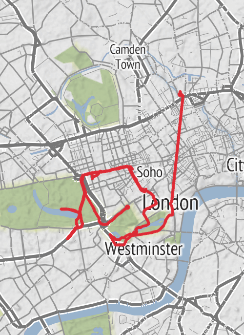 City of Westminster Walking mobile static map