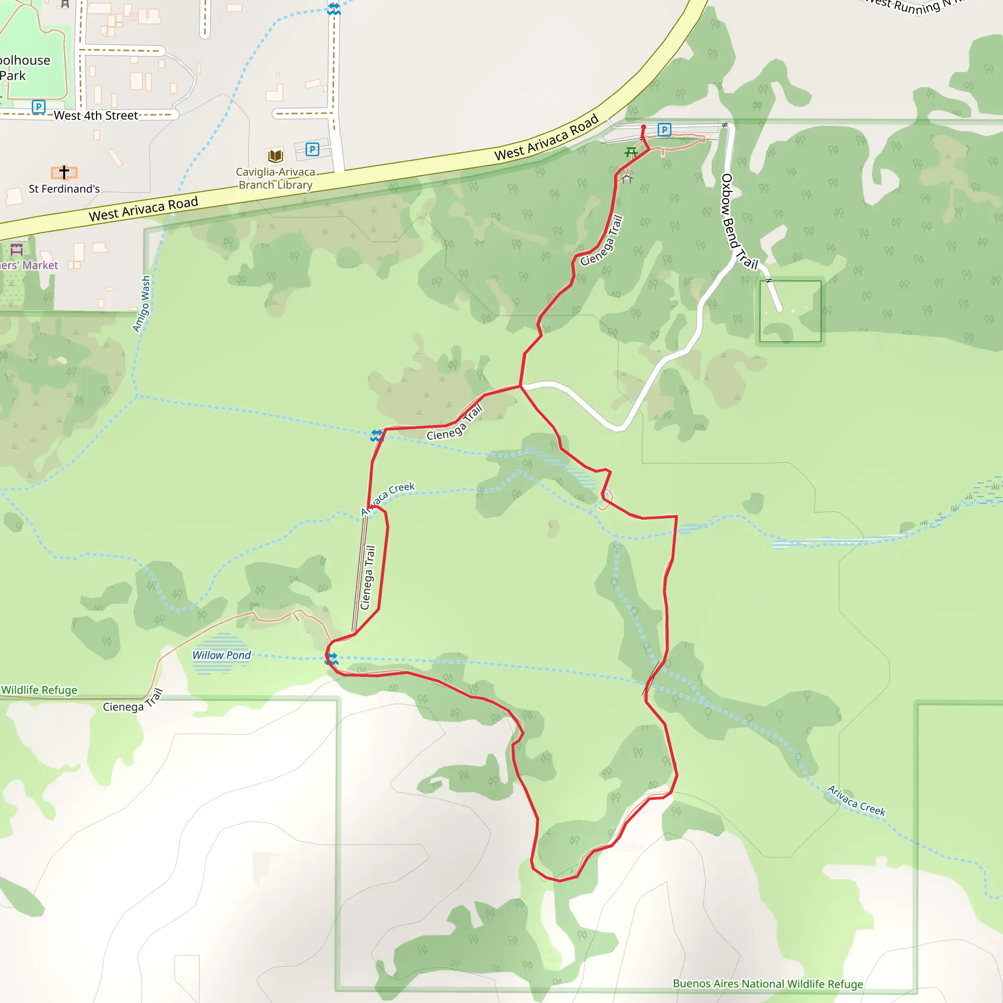 Cienega Loop Trail mobile static map
