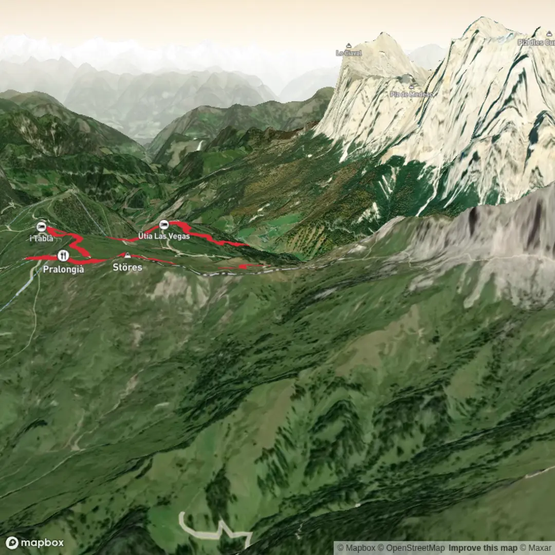An image depicting the trail Hike 9 - 09 Armentarola__Parlongia__Piz_Bioch__Piz_de_Surega_via_San_Cassiano and its surrounding area.