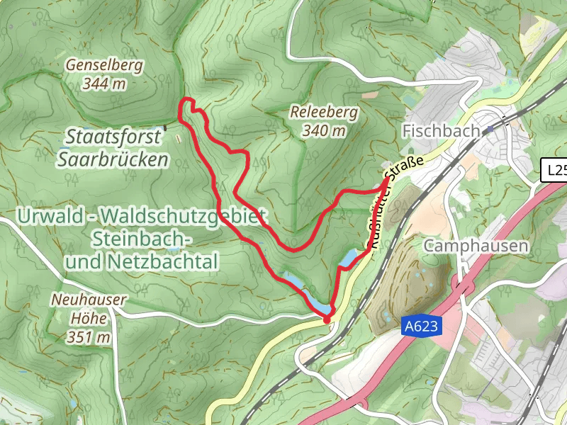 Netzbachweiher and Absinkweiher Netzbachtal Loop via Jakobsweg