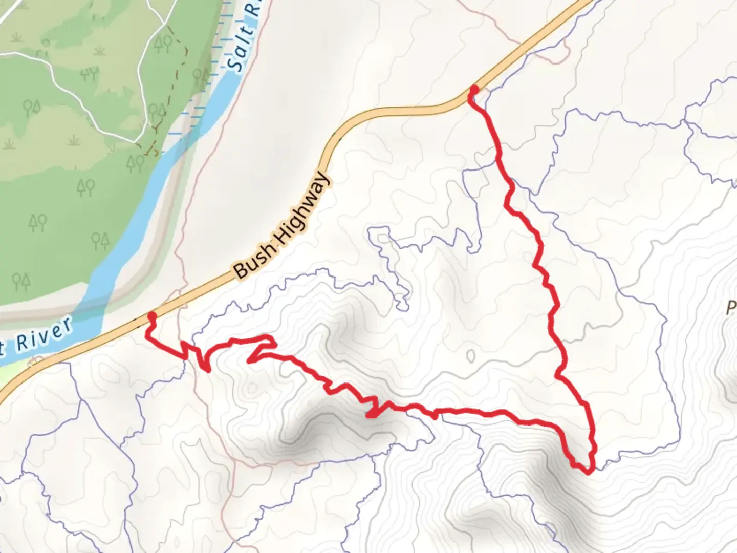 An image depicting the trail Twisted Sister and Mine Trail and its surrounding area.